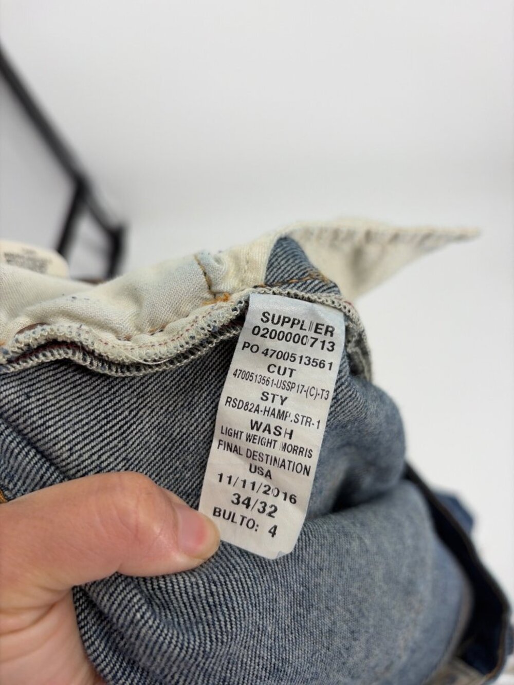 Polo Ralph Lauren Mens 34x32 Hampton Straight Fit Jeans Everyday Denim Casual - Picture 6 of 9